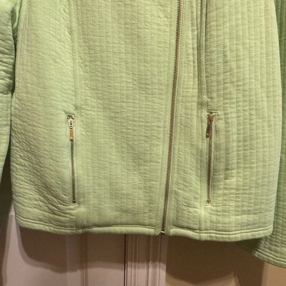 Isaac Mizrahi Live Green Quilted Jacket Sz XL - Picture 3 of 10